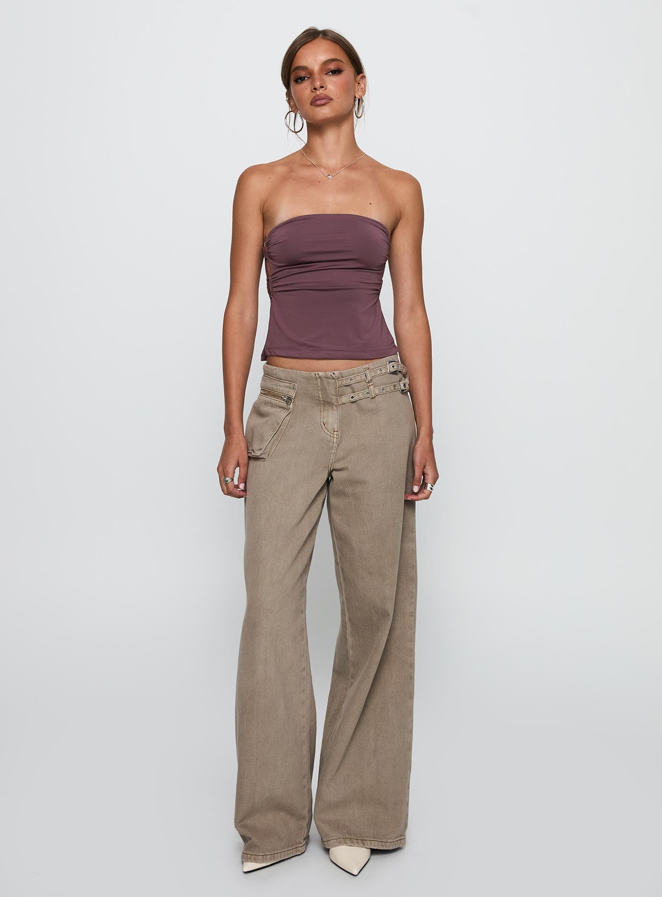 Round The World Strapless Purple