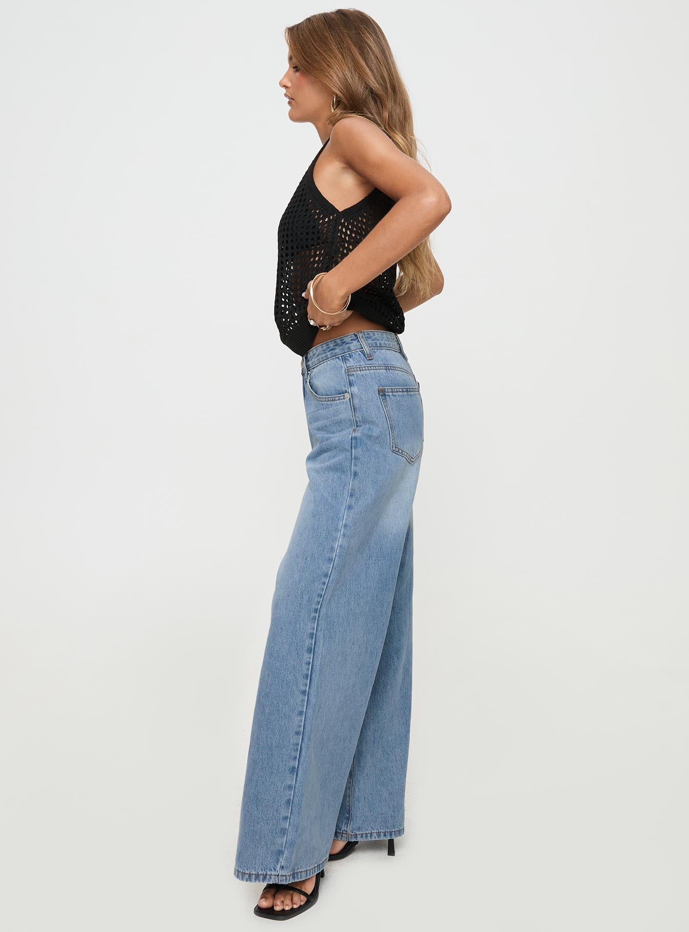 Colemane Mid Rise Denim Jeans Angel Blue Petite