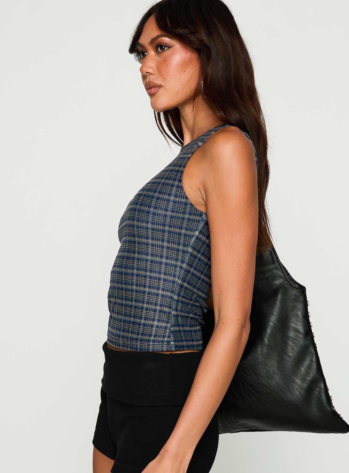 Your Main One Top Navy Check