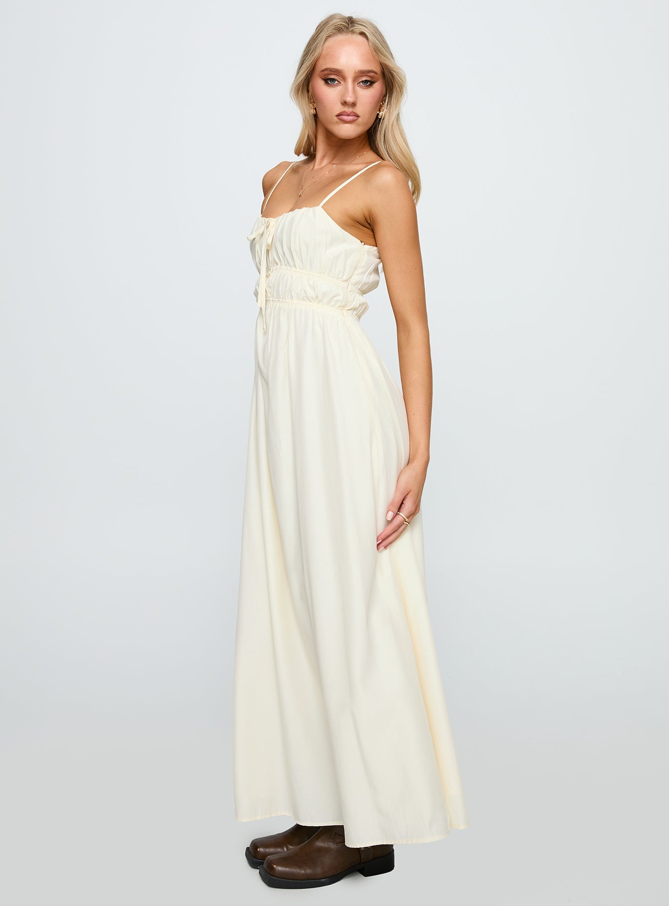 Violeta Tiered Maxi Dress Cream