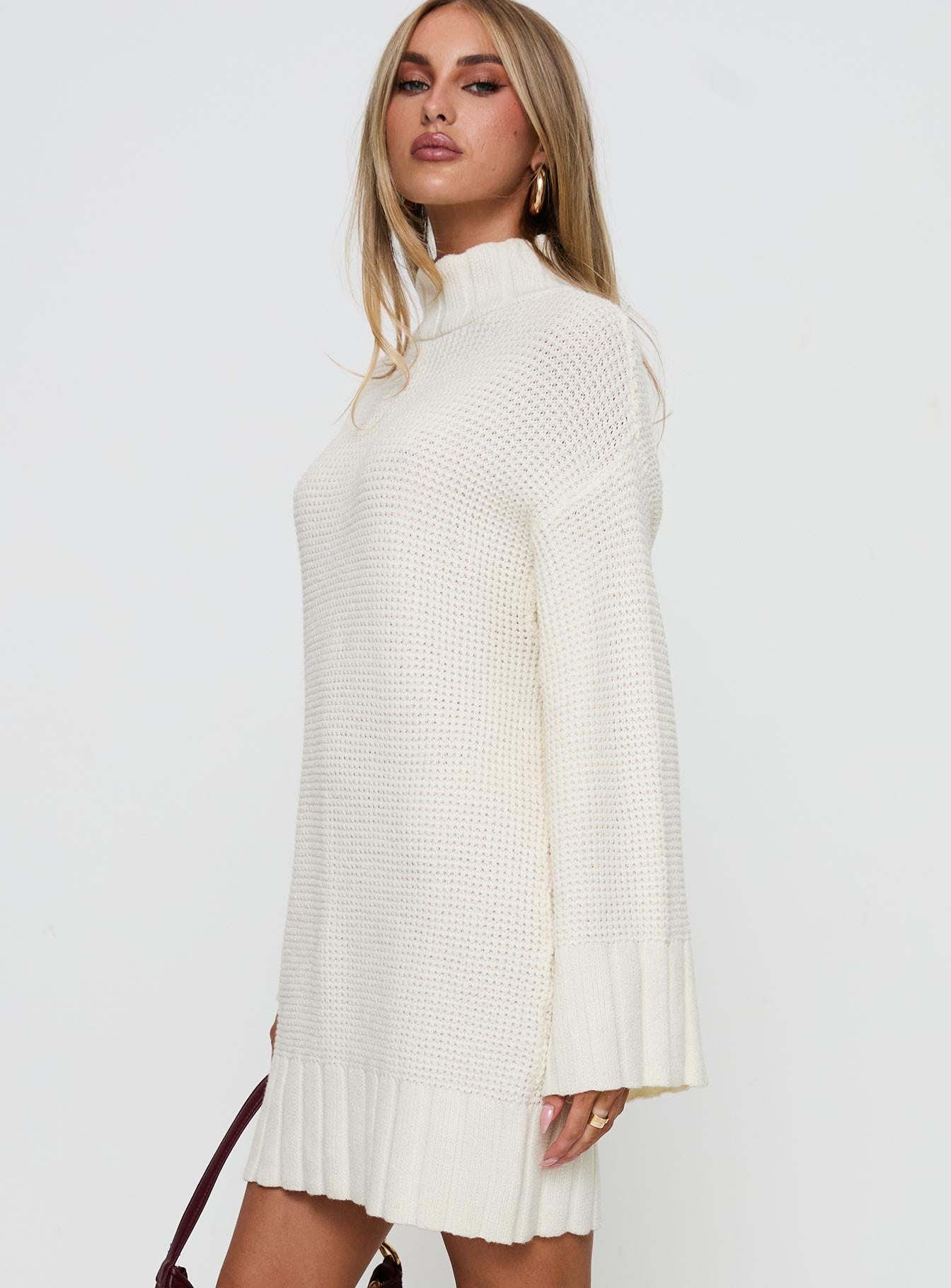 Tarin Knit Mini Dress Cream