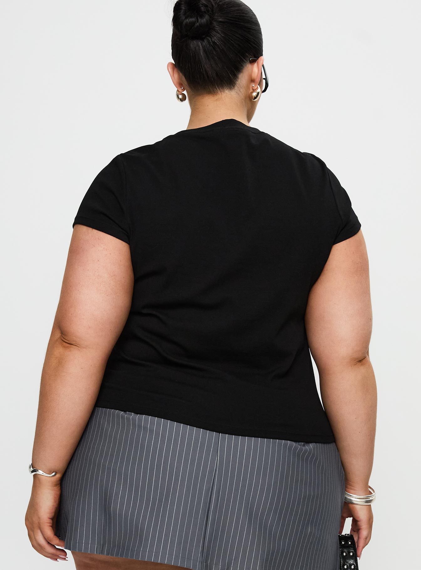 Prestige Longline Baby Tee Black Curve