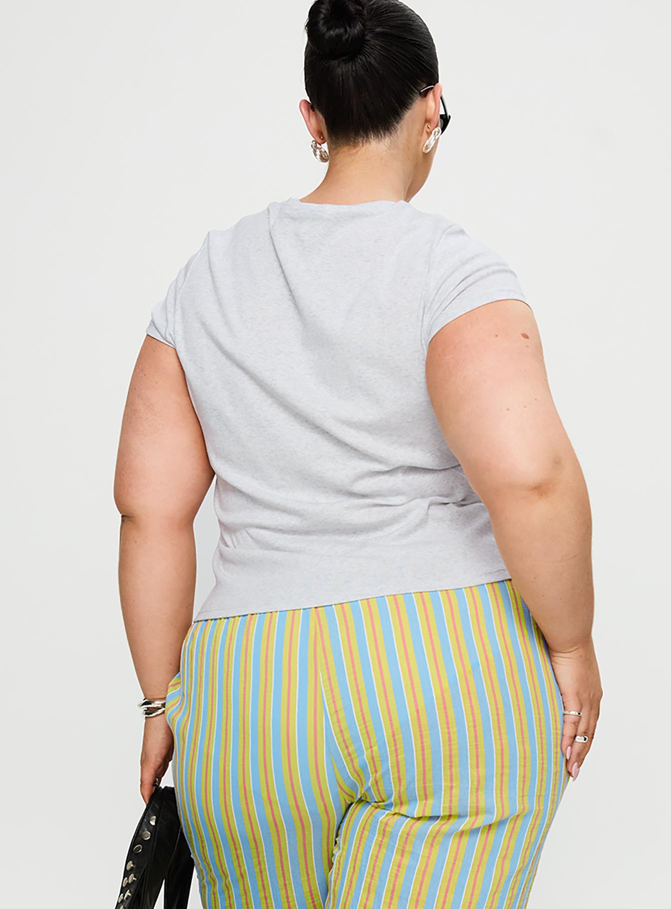 Prestige Longline Baby Tee Grey Curve