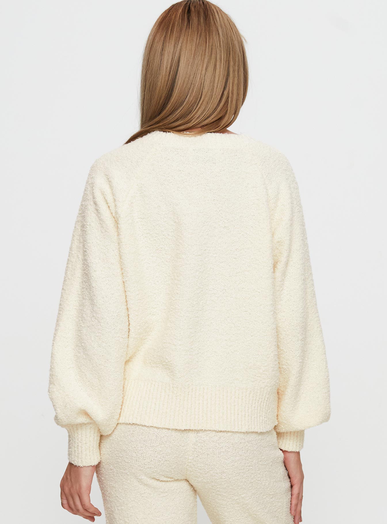Susi Fluffy Knit Sweater Ivory