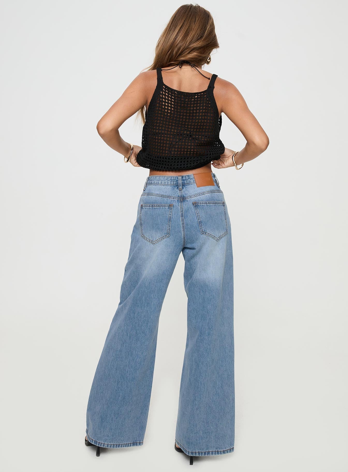 Colemane Mid Rise Denim Jeans Angel Blue Petite