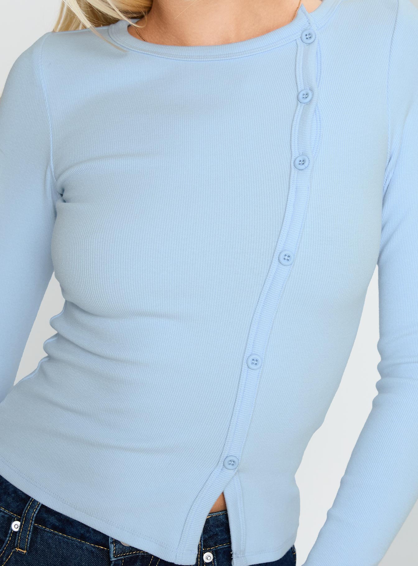 Passoni Long Sleeve Top Blue