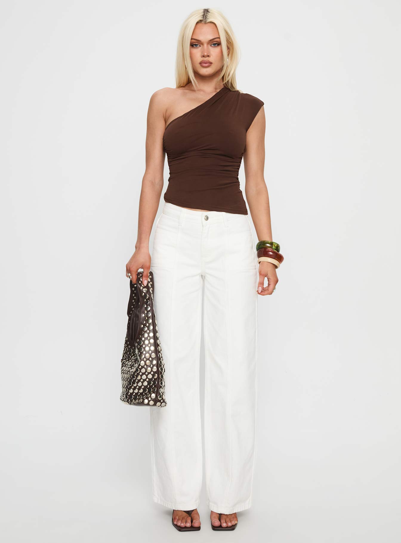 Taji Wide Leg Jeans White