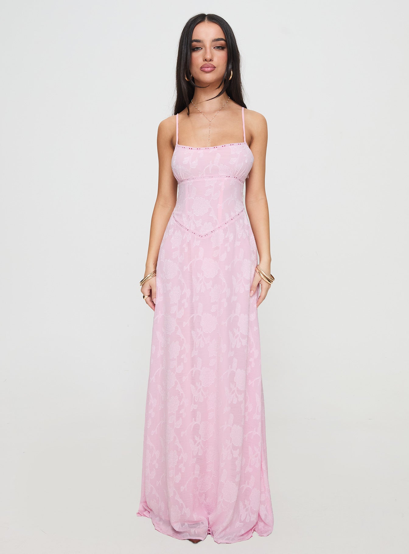 South Of France Maxi Dress Pink Petite
