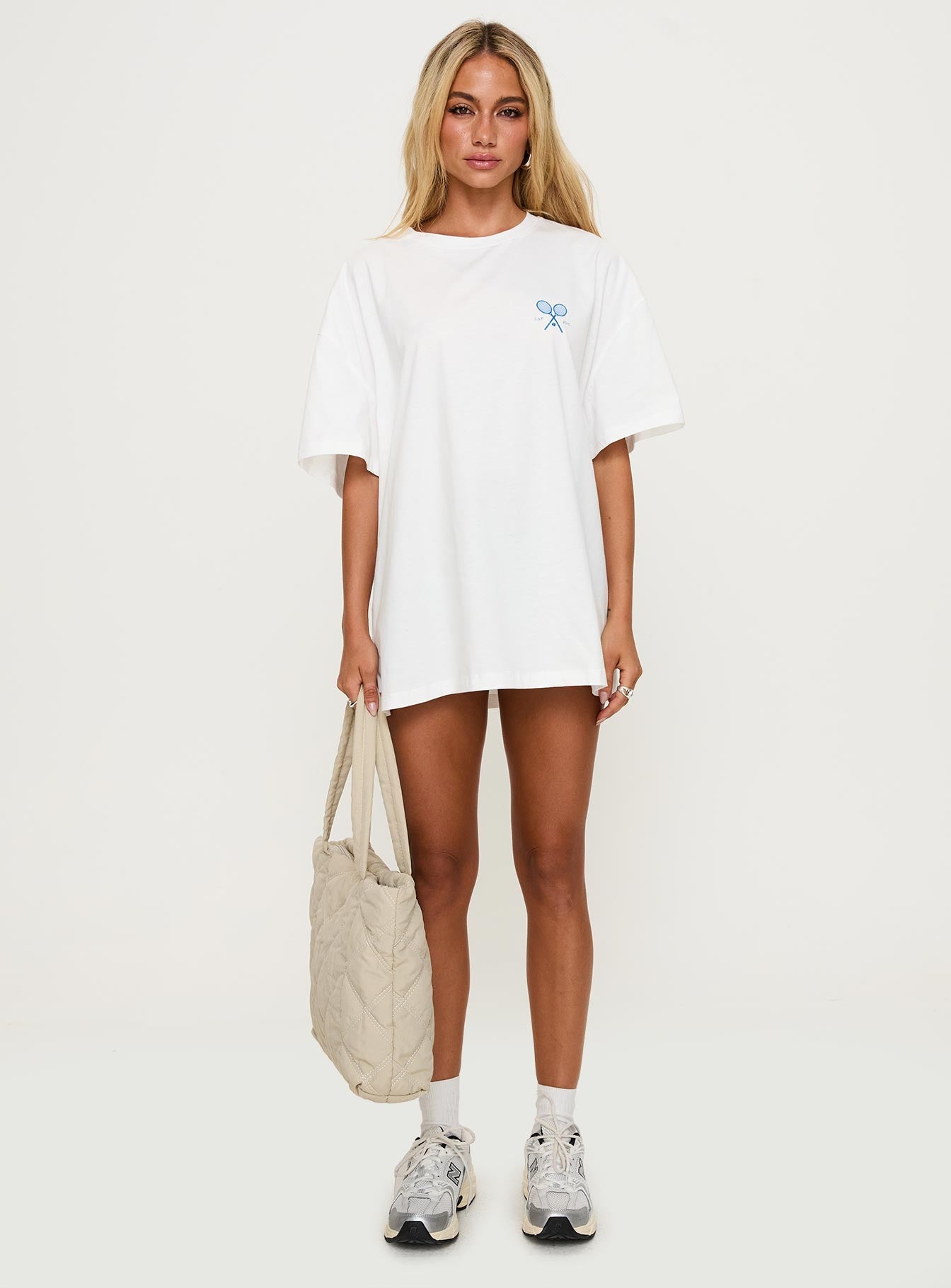 Club Polly Oversized Tee White