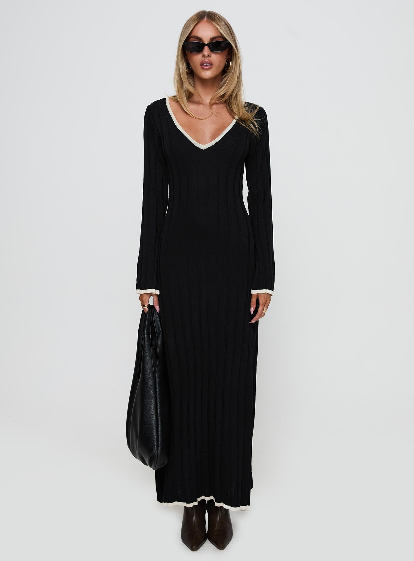 Claira Long Sleeve Maxi Dress Black
