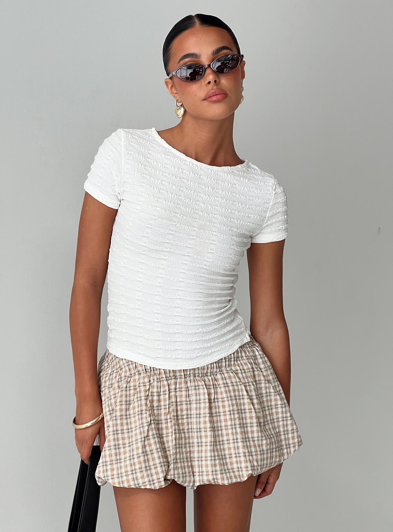 For The Better Textured Top White