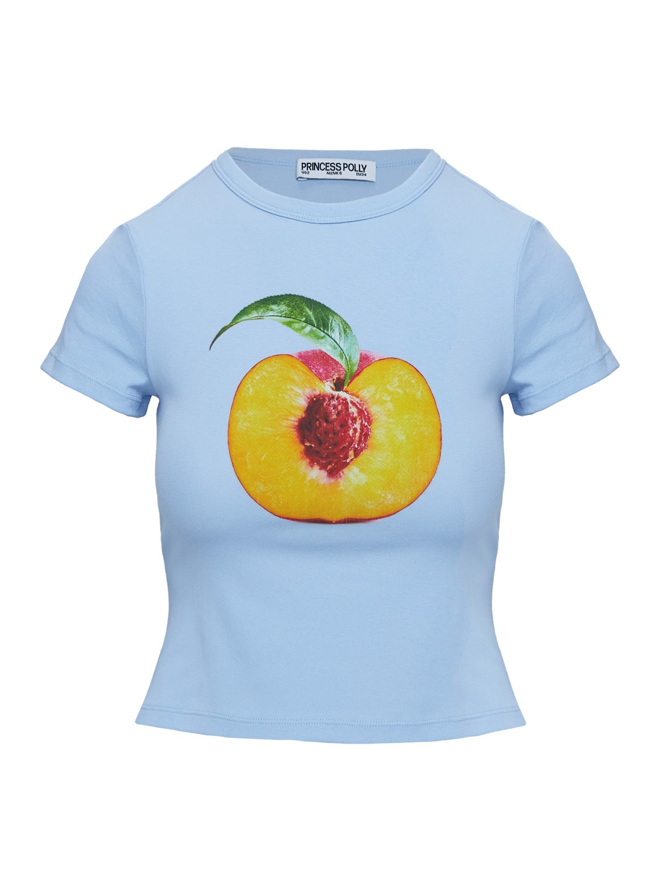 Peachy Baby Graphic Top Blue