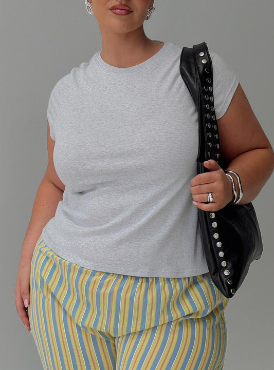 Prestige Longline Baby Tee Grey Curve