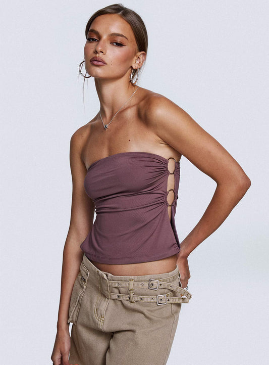 Round The World Strapless Purple