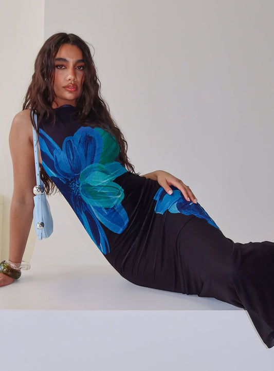 Fayola Maxi Dress Blue Floral