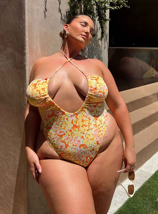 Fern One Piece Yellow Multi Curve
