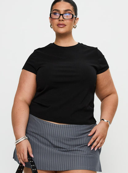 Prestige Longline Baby Tee Black Curve