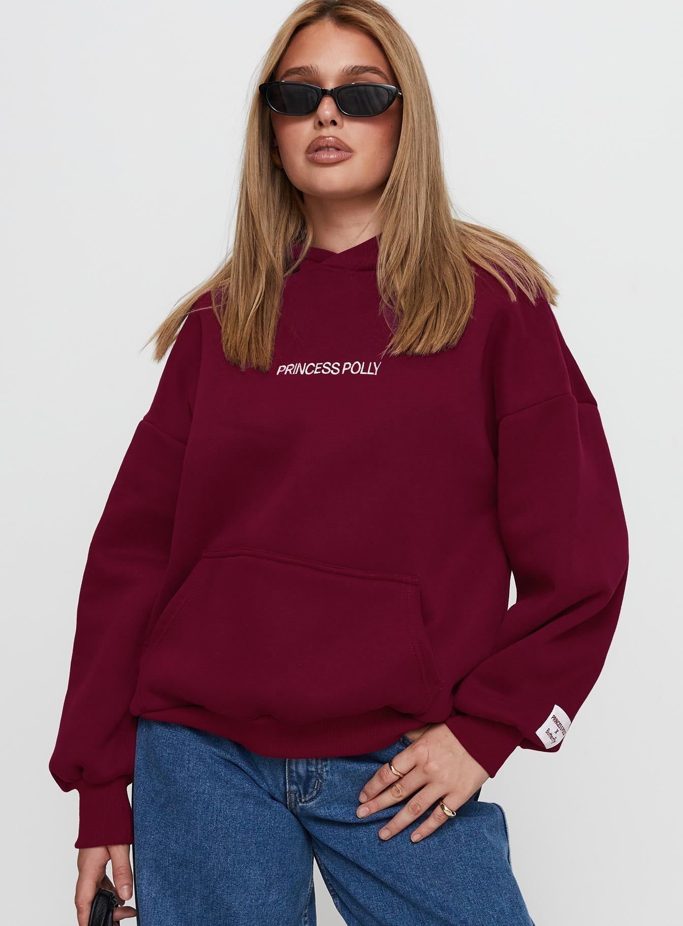Princess Polly x Butterfly Foundation Charity Merch Hoody Wine