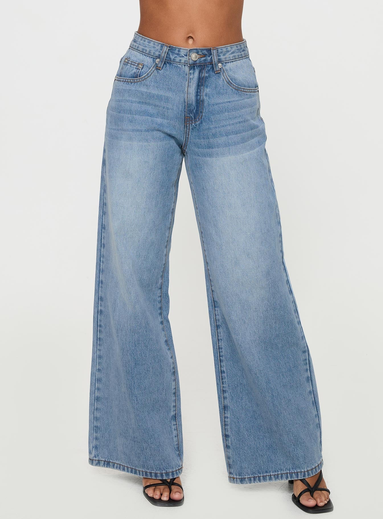 Colemane Mid Rise Denim Jeans Angel Blue Petite