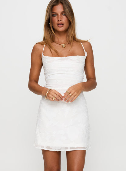 Celena Mini Dress White / Floral