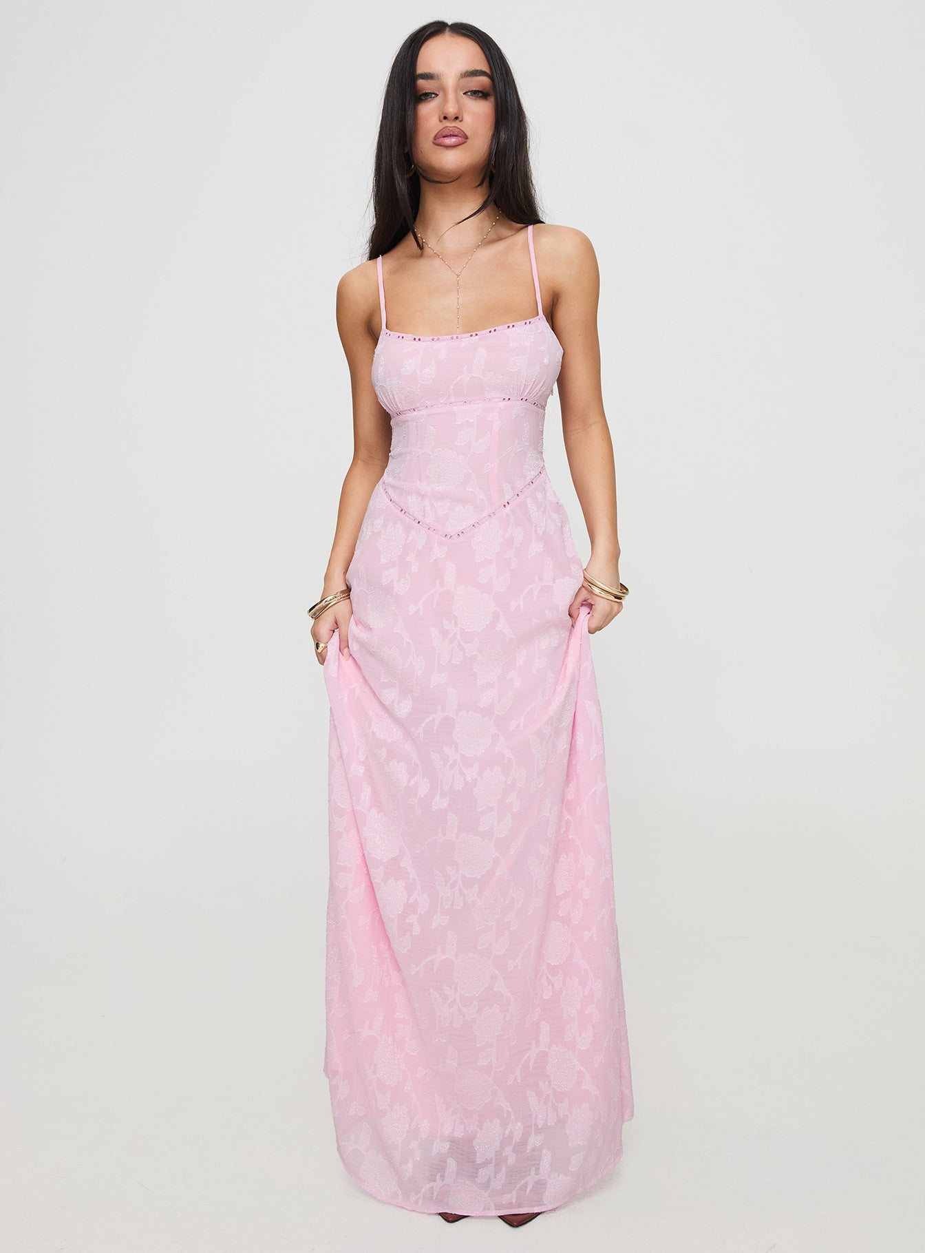 South Of France Maxi Dress Pink Petite