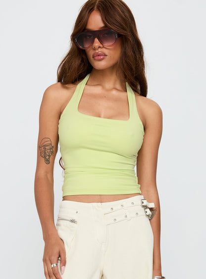 Assumptions Halter Top Sage