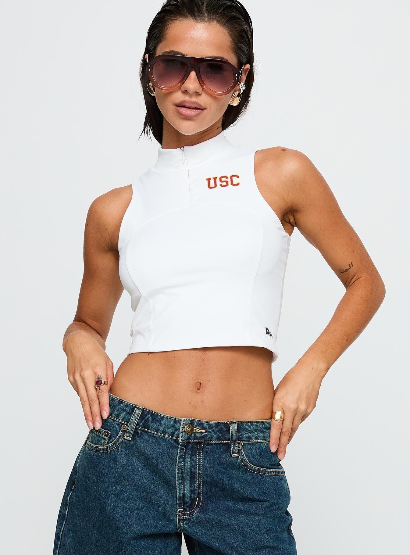 USC Belle Tank Top White
