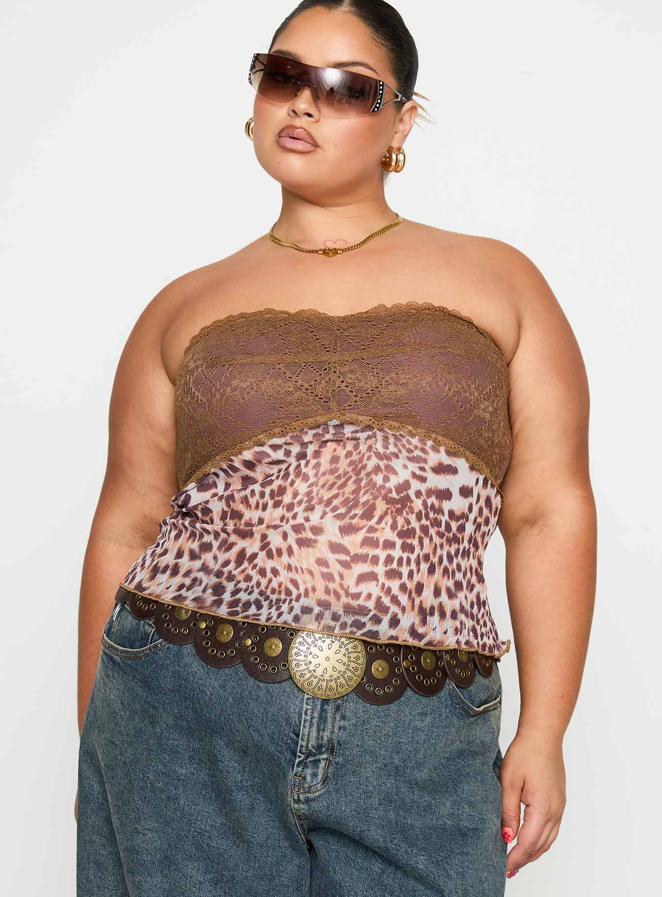 Art Deco Top Brown Curve