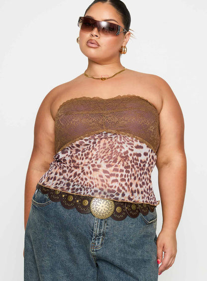 Art Deco Top Brown Curve