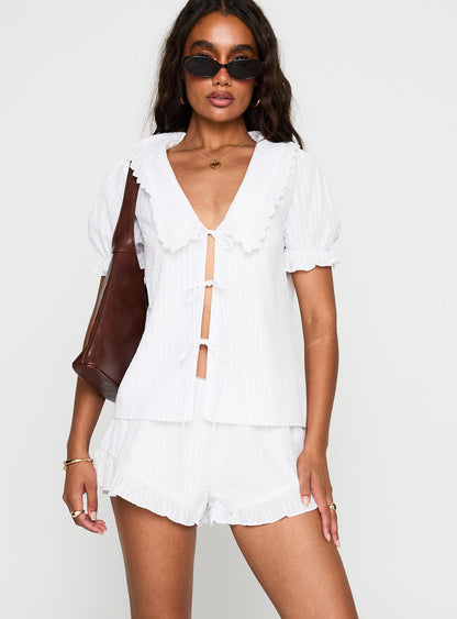 Eternal Sun Collared Set White