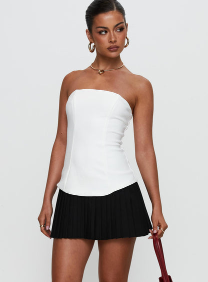 Obsessed Strapless Mini Dress White