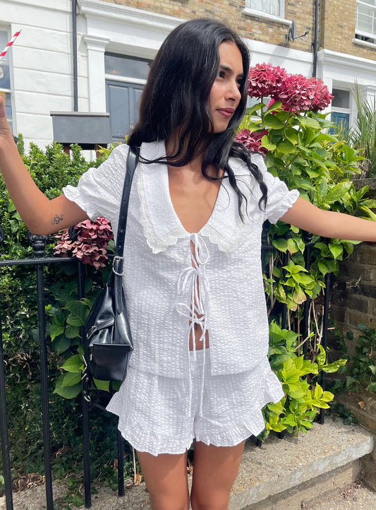 Eternal Sun Collared Set White