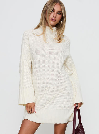 Tarin Knit Mini Dress Cream