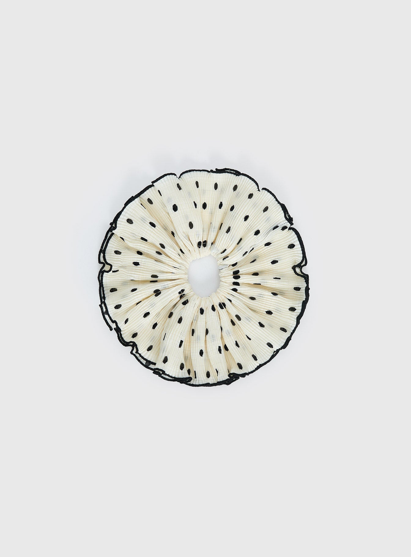 Greatest Gift Scrunchie White Polka