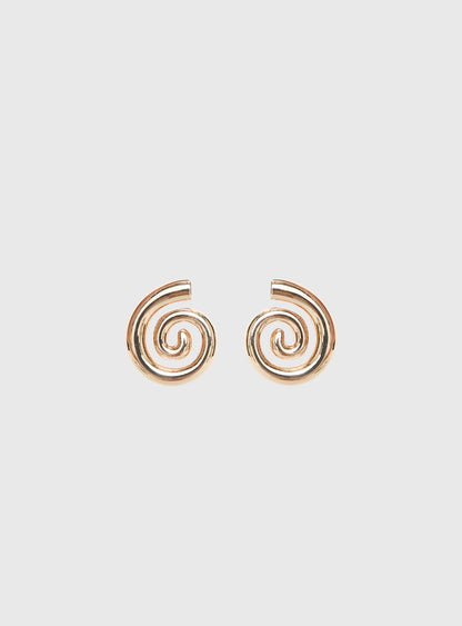 Ameleah Spiral Earrings Gold