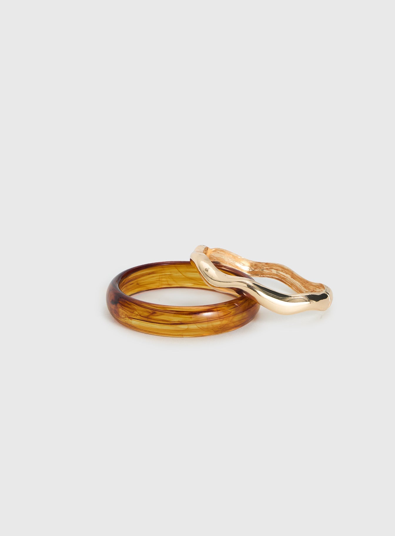 Want Your Love Cuff Set Gold / Brown