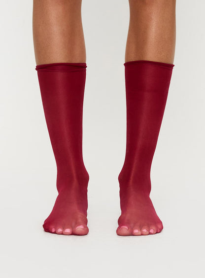 Traverse Socks Red