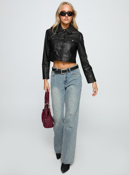 Echo Park High Rise Straight Leg Jeans Vintage Wash
