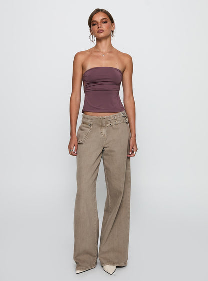 Round The World Strapless Purple