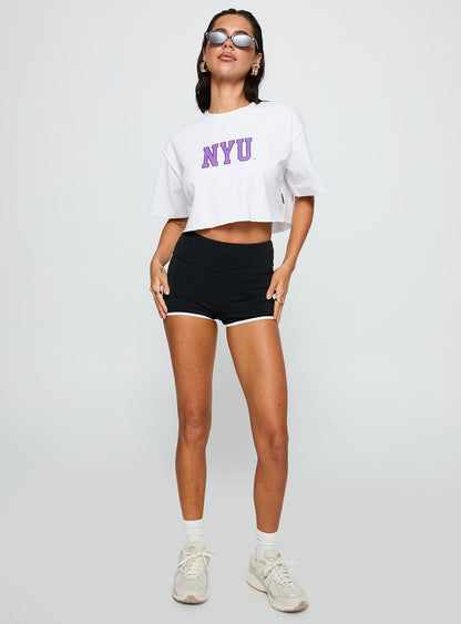 Nyu Track Tee White