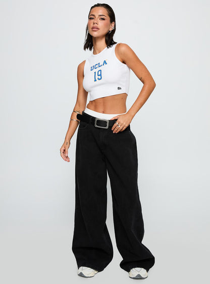 UCLA Cutoff Tank Top White