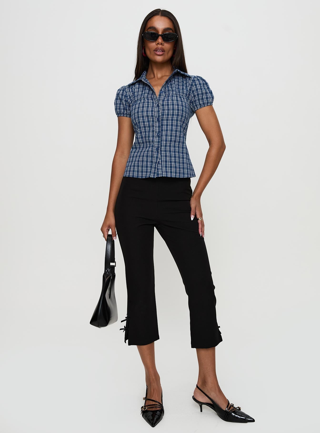 Separate Scenes Button Up Top Blue Check