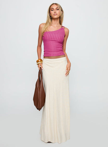 All Falls Down One Shoulder Top Pink