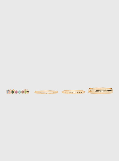 Blame Game Bracelet Set Gold