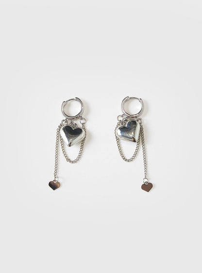 We Found Love Earrings Silver