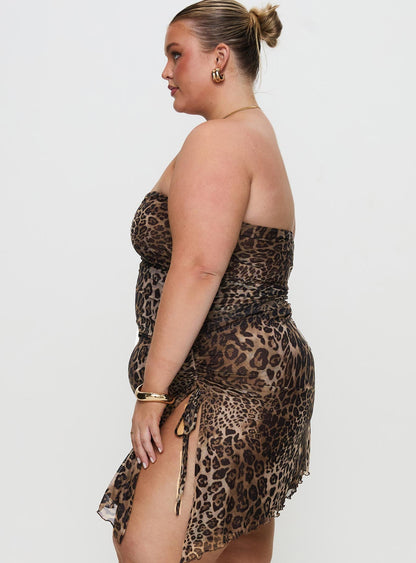 Donelli Mini Dress Leopard Curve