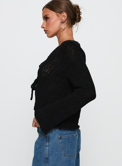 Swain Knit Cardigan Black