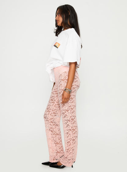 Peru Lace Pants Pink