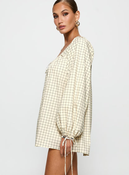 Preacher Playsuit White Check