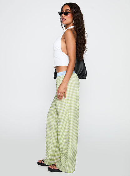 Neevie Wide Leg Pants Green